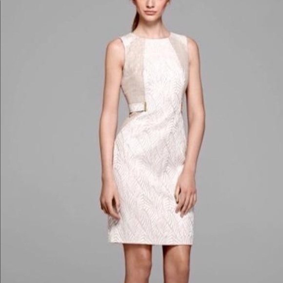 calvin klein ivory dress